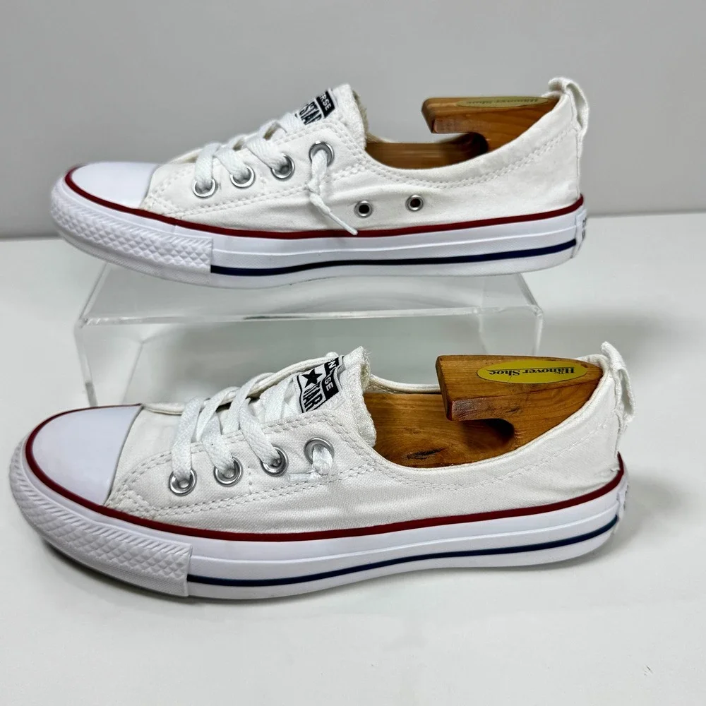 Converse Chuck Taylor All Star Shoreline White Slip On Sneakers W 7.5 537084F